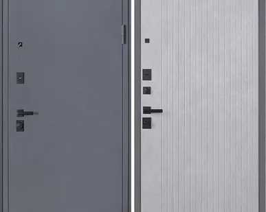 фото Входная дверь Беркут букле графит-бетон светлый АСД