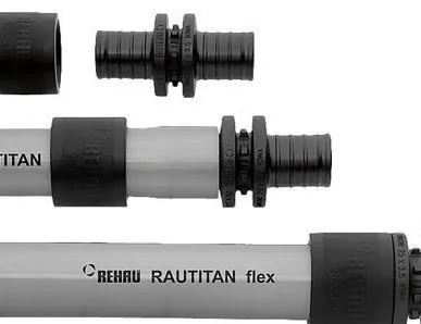 фото Труба PEXa 32*4,4 REHAU Flex RAUTITAN (50м) с кислородным барьером, серая