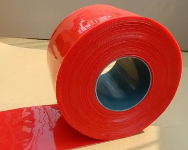 фото Завеса ПВХ красная полупрозрачная гладкая 4х400