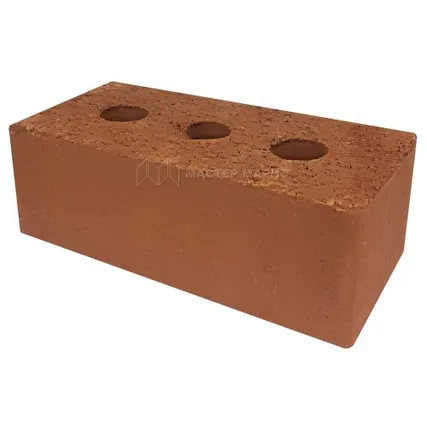 Фото №0 Кирпич керамический рядовой полнотелый утолщенный с технологическими пустотами М-150