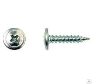 фото Саморезы оцинкованные с пресс-шайбой (острые) СММ 57 пр.ш.остр 4,2х57мм