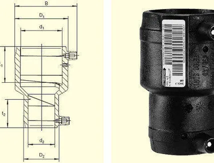 Фото №0 Переход ПНД электросварной ПЭ 100 / 80 SDR 11 / 17 Ду 125х90 мм
