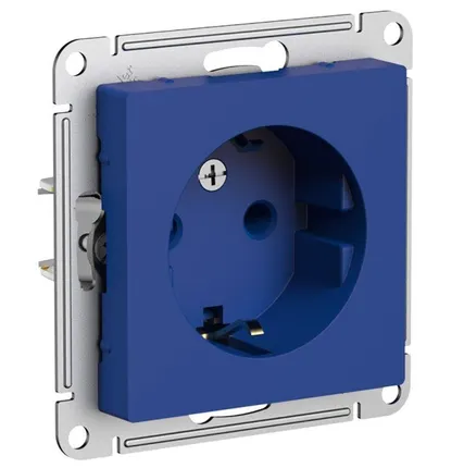 Фото №0 Розетка AtlasDesign 16А с заземл. механизм аквамарин SE ATN001143