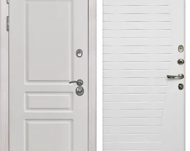 фото Входная дверь Император-19 белый снег-36 ясень белый