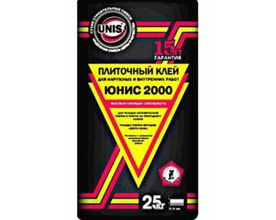 фото Клей плиточный ЮНИС-2000 25кг