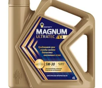 фото Масло моторное синт. Rosneft Magnum Ultratec C3 5W30 (e4L)