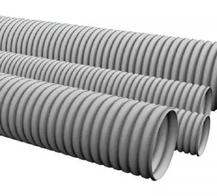 Фото №1 Труба гофрированная ПВХ d=50 мм с протяжкой серая ИЭК