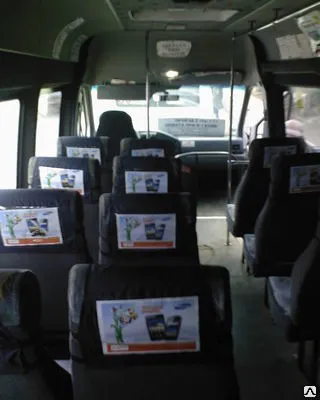 Фото №0 Реклама на подголовниках в маршрутных такси в Симферополе