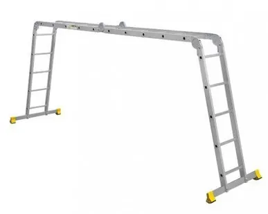 фото Лестница четырехсекционная шарнирная Алюмет Т4 455