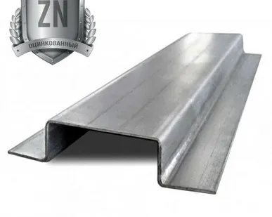 фото Профиль 65х20х20мм оцинкованный П-образный стенка 1,2мм длина 3 метра для лаг (поперечин) забора