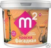 фото Краска фасадная КМ белая полиакриловая матовая 6.5 кг
