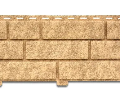 фото Фасадная панель ПОД КИРПИЧ Двойной замок (ЮП) "Стоун-Хаус" Песочный 3025*230 мм