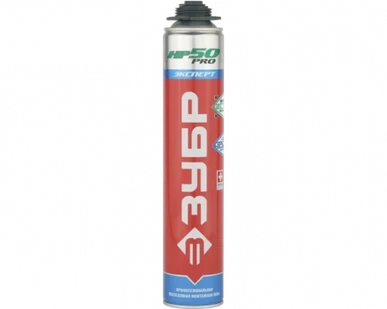 фото Пена ЗУБР ЭКСПЕРТ НР50 профессиональная, для пистолета, всесезонная, 800мл