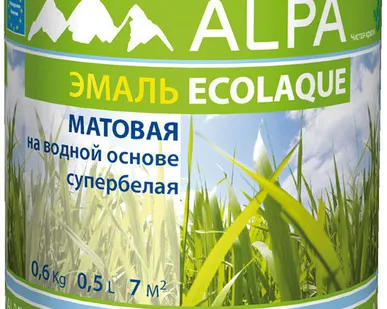 фото Эмаль на водной основе QCOLAQUE 0.5л ALPA