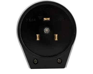 фото Вилка для разъема РШ-ВШ 32А 250В 2P PE карболитовая ч...