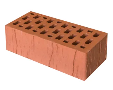 фото Кирпич лицевой керамический Красный «Cortex» пустотелый полуторный