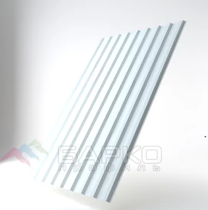 Фото №0 Профлист НС-20 - 1150 мм (1100 мм) 00000333/65 RAL 9003 Полиэстер 0.65