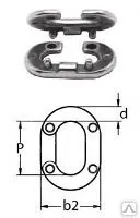 фото Звено 10мм соединительное, нержавеющая сталь А4