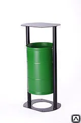 Фото №0 Урна ЭКО с крышкой Зеленая 30 л