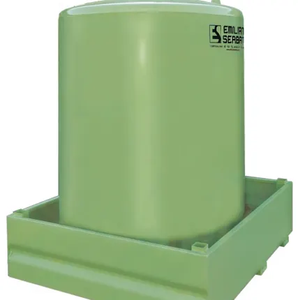 Фото №0 Резервуар стальной для масла, объем 2400 л, 50% объем поддона, вертикальный