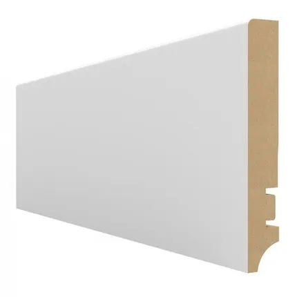 Фото №0 Плинтус МДФ белый Hannaholz 100 мм 100401