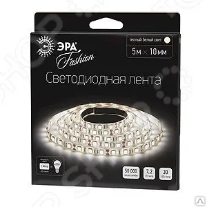Фото №0 Лента светодиодная Эра LS5050-30LED-IP20-WW-5m