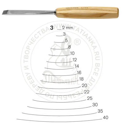 Фото №0 Стамеска прямая полукруглая Pfeil 3/8