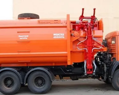 фото Мусоровозы c боковой загрузкой МКМ-44407 на шасси КАМАЗ-65111-42
в