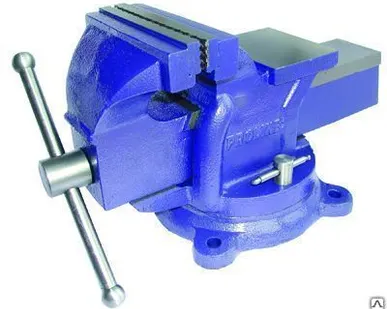 фото Тиски слесарные "PROLINE" поворотные с бойком 100мм 2шт/уп