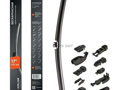 фото AIRLINE AWB-BK-430 Щетка стеклоочистителя бескаркасная