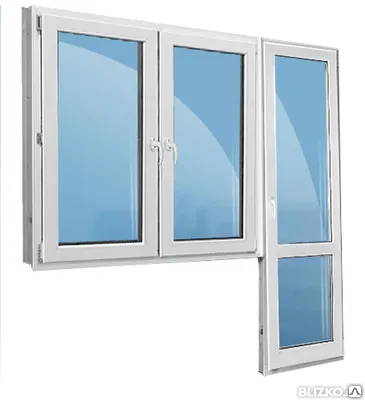 Фото №0 Окно двухстворчатое Rehau SIB-DESIGN с балконной дверью