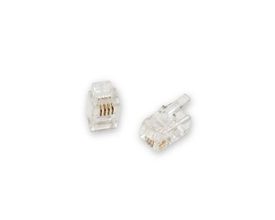 фото Вилка-коннектор телефонная Greenaccessories 4p4c, (100 шт.) RJ-12