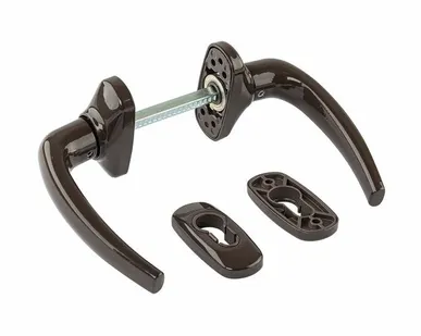 фото Гарнитур нажимной раздельный с подпружиниванием Garnet Коричневый RAL8019