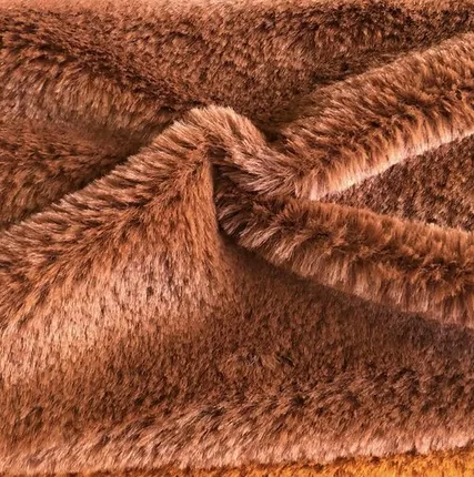 Фото №0 Искусственный мех под кролика 280 г/м2, ворс 9 мм, коричневый