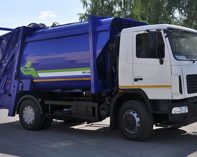 фото МКЗ-3411 на шасси МАЗ 5340В2-485 Мусоровоз (бескар кузов, портал)