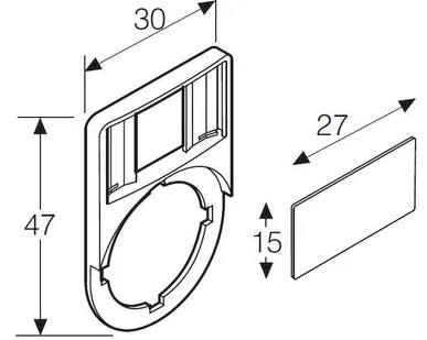 фото Шильдик широкий KA1-8121 ABB 1SFA616920R8121