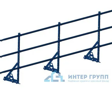 фото Ограждение кровельное PRESTIGE ZN CLICK фальц H-900/3,0м (3трубы) ГОСТ Р 53254-2009