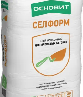 фото ОСНОВИТ СЕЛФОРМ Т-112 КЛЕЙ СЕРЫЙ МОНТАЖНЫЙ ДЛЯ ГАЗОБЕТОННЫХ БЛОКОВ