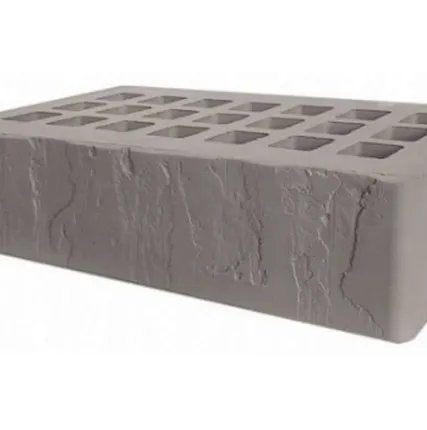 Фото №0 Кирпич лицевой керамический «Серый» «Скала» пустотелый одинарный