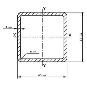 фото Труба профильная 60х60х4.0