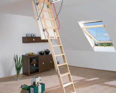 фото FAKRO чердачная лестница LWK Plus 60x120x280