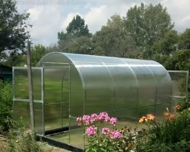 фото Теплица Трубная Двушка 2х10 метров с поликарбонатом