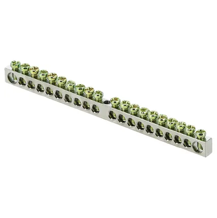 Фото №0 Шина PEN "ноль-земля" 6х9 20 отв. никель крепеж по центру PROxima EKF sn1-63-20