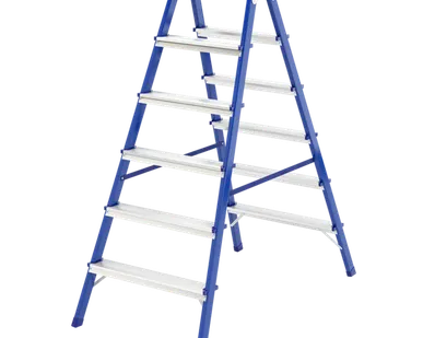 фото Стремянка двусторонняя 6 ступеней, стальная Сибртех Россия