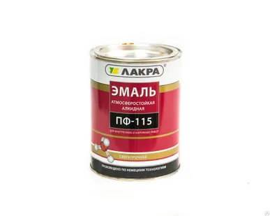 фото Эмаль ПФ-115 голубой 1кг Лакра (упак. 14шт)