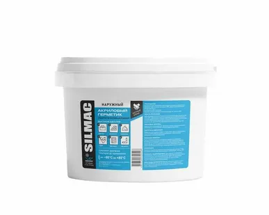 фото Акриловый паропроницаемый герметик Наружный SILMAC, 7 кг