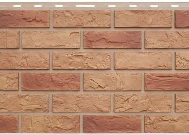 фото Фасадная панель «Кирпич бежевый комби»