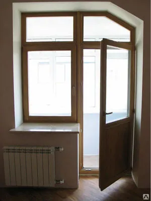 Фото №0 Блок балконный ламинировнный, со скошенным углом