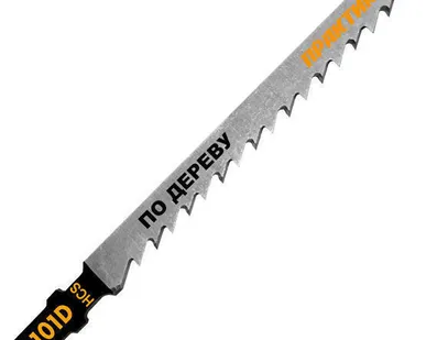 фото Пилки для лобзика по дереву для прямых пропилов Практика T101D 2 шт