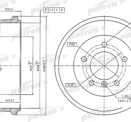 Фото №0 PDR1096 Барабан тормозной